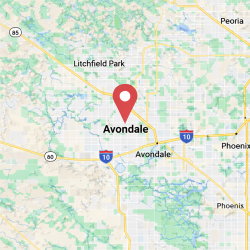 avondale, az on a map