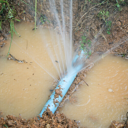 Water pipe break