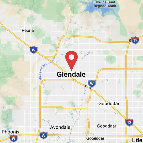 glendale az on a map