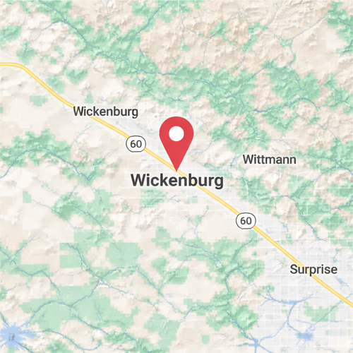 wickenburg, az on a map